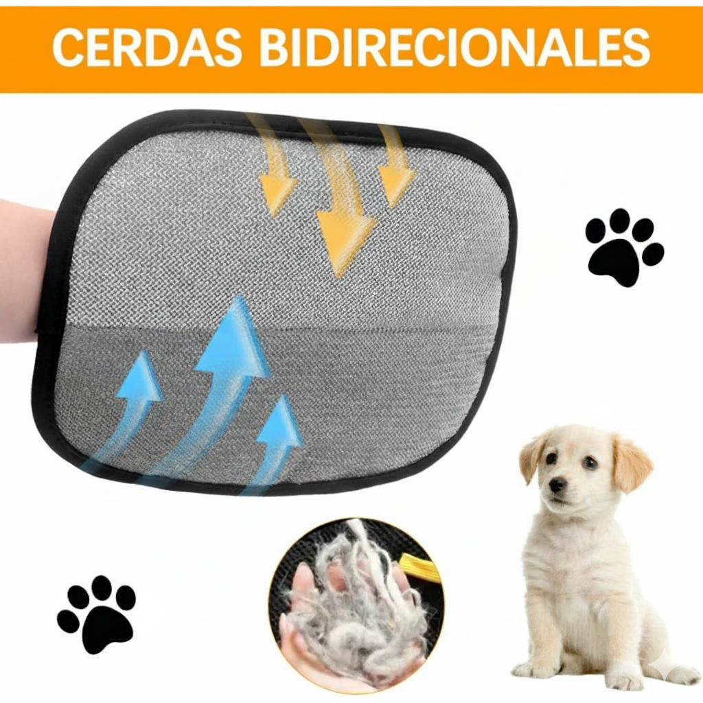 Guante para quitar el pelo de mascotas